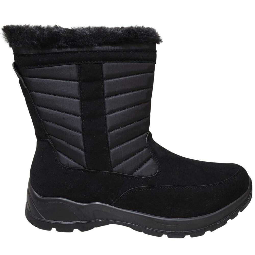Easy Street Women Frazer Waterproof Mid-Calf Puffy Boots Size US 8WW Black - Picture 2 of 5